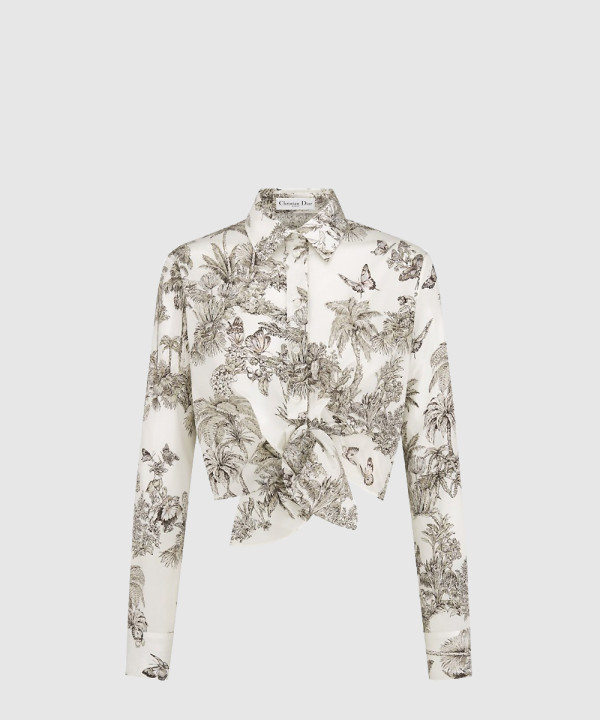 Dioriviera 타이 크롭 블라우스