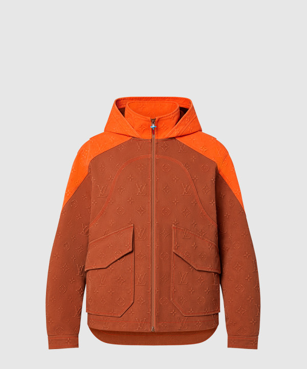 모노그램 데님 후드 재