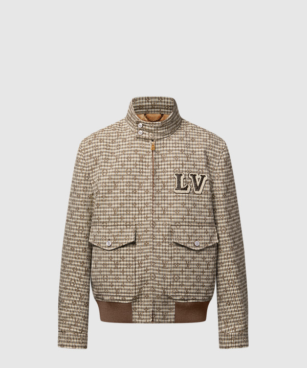 모노그램 울 해링턴 블루종