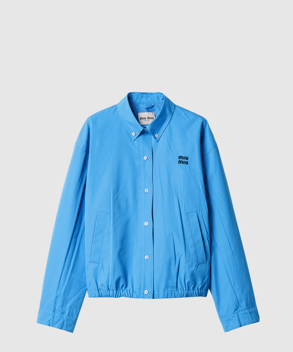 포플린 블루종 재킷