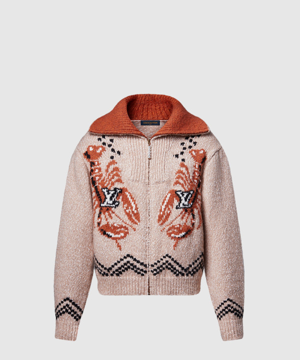 지퍼 니티드 블루종