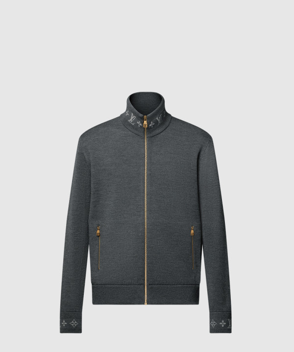 더블 페이스 니트 울 트래블 블루종