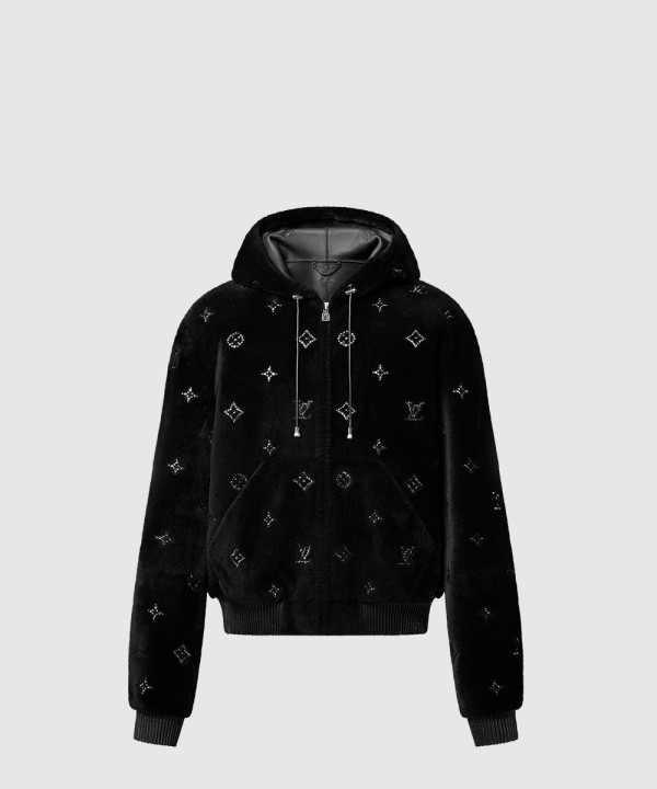 모노그램 엠벨리시드 시어링 후디