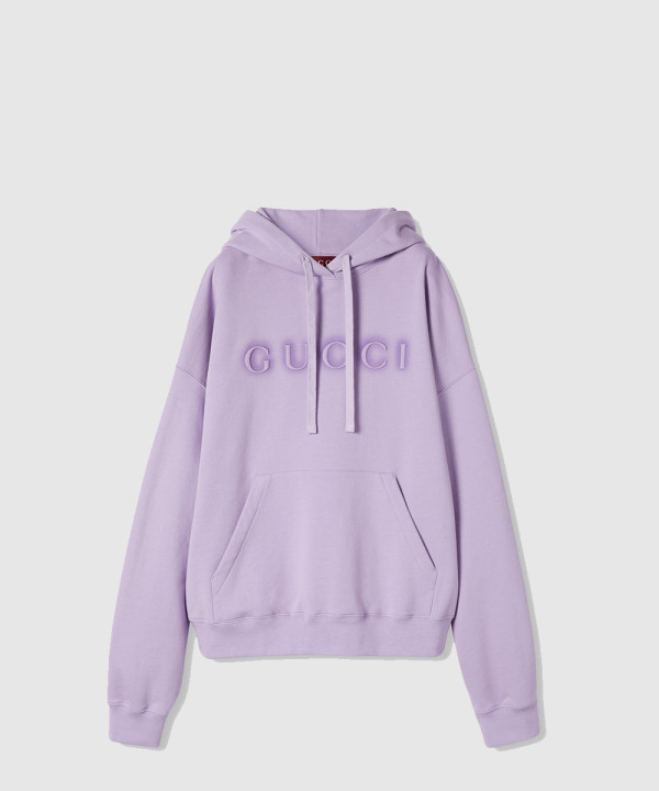 로고 코튼 후드 스웨트셔츠