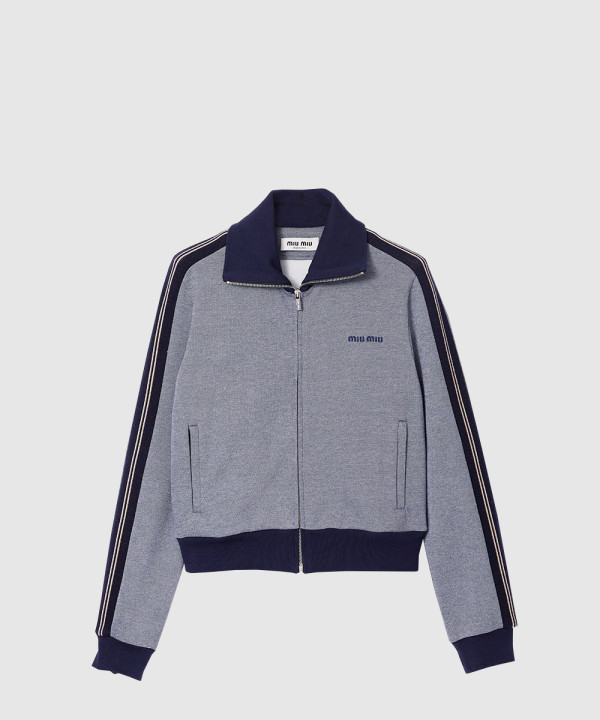 저지 지퍼 스웨트셔츠