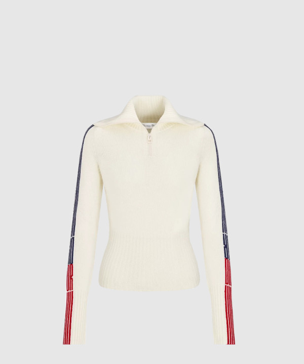 DiorAlps 지퍼 모크넥 스웨터