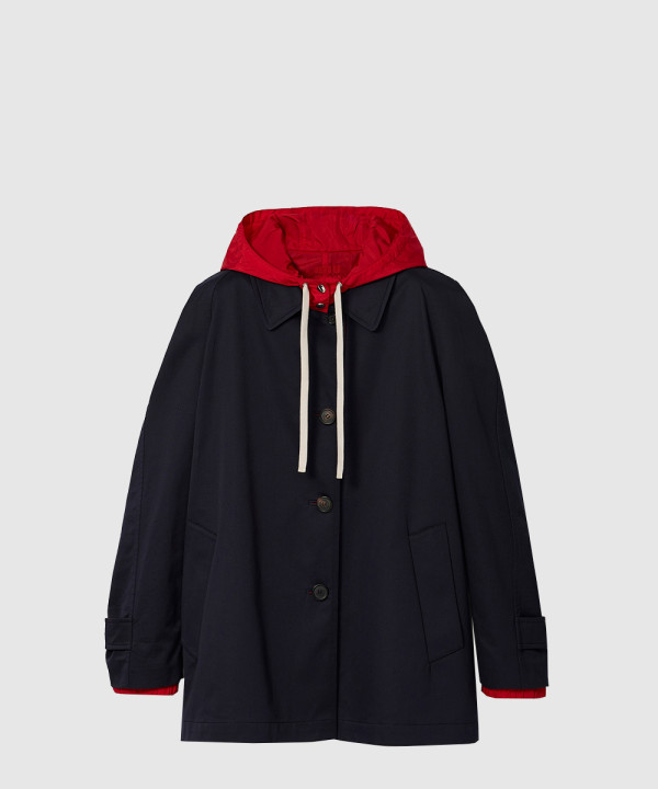 리버서블 치노 및 테크니컬 퐁제 블루종 재킷